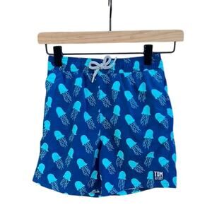 Tom & Teddy‎ Australian swim trunks for boys.  Jellyfish print. Sz 7/8